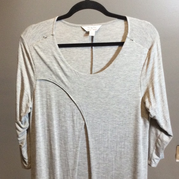 L Krazy Kat gray overlay knit dress - Picture 5 of 15